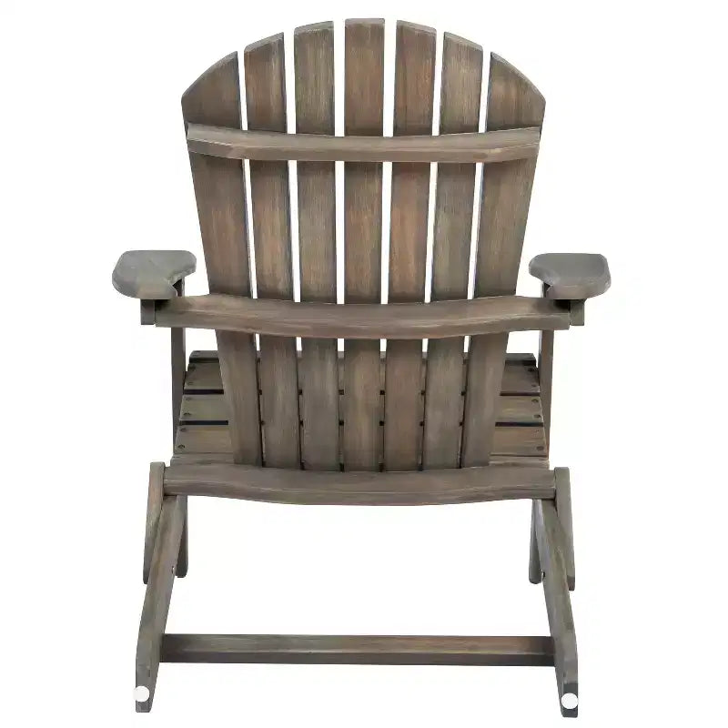 TUYOHW Rustic Patio Adirondack Chair,Premium Acacia Accent Chair for Porch,Garden & Backyard,Outdoor Lounge Chair,300lbs Capacity