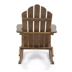 TUYOHW Rustic Adirondack Rocking Chair,Set of 1,Premium Acacia Accent Chairs with Cup Holder,Outdoor Lazy Chair for Porch,Backyard & Garden,Brown