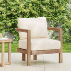 TUYOHW Boho Style Patio Accent Chairs,Set of 1/2,Outdoor Acacia Conversation seat for Porch,Garden & Backyard,400lbs Capacity
