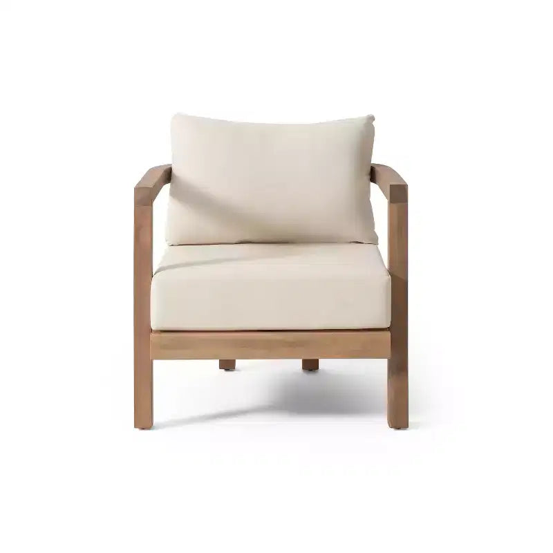 TUYOHW Sedie da Esterno in Stile Boho, Set da 1/2, Poltroncine da Conversazione per Patio in Legno di Acacia per Portico, Giardino e Cortile, Capacità 180 kg