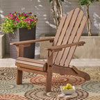 TUYOHW Premium Acacia Adirondack Chair,Set of 1,Foldable Adirondack,Boho Style Leisure Chair with High Back for Porch,Backyard & Garden