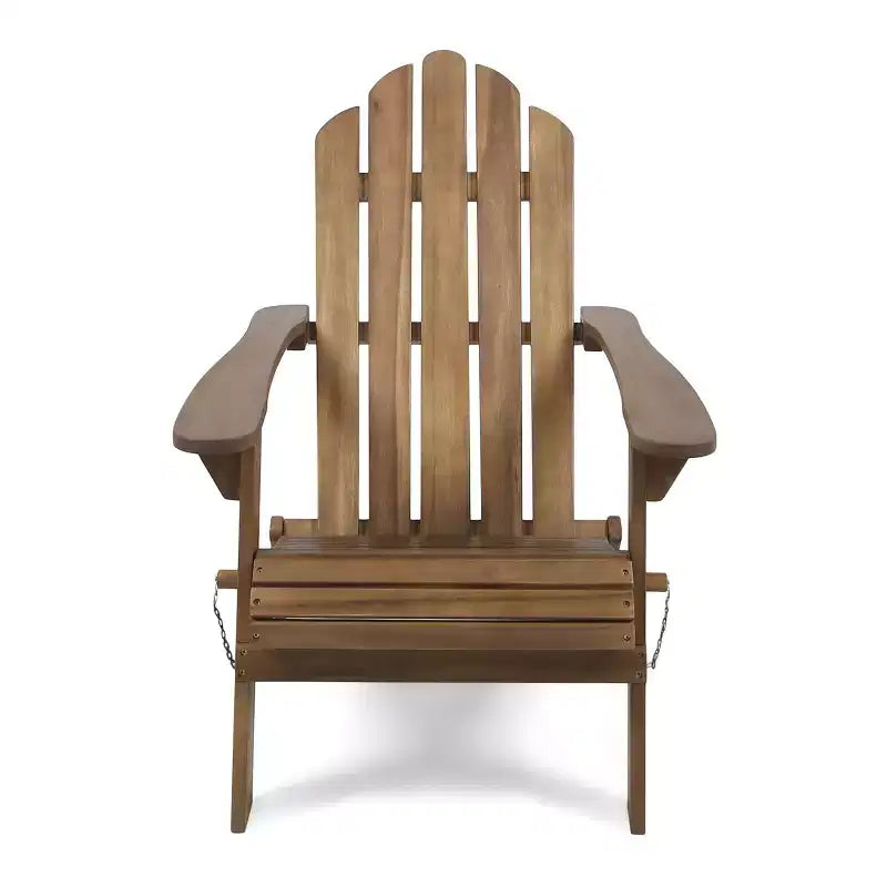 TUYOHW Premium Acacia Adirondack Chair,Set of 1,Foldable Adirondack,Boho Style Leisure Chair with High Back for Porch,Backyard & Garden