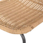TUYOHW Boho Style Wicker Rattan Patio Accent Chairs,Set of 2,Outdoor Dining Chairs with Sleek Legs & Foot Pads,Patio Furniture Seating,Natural/Black