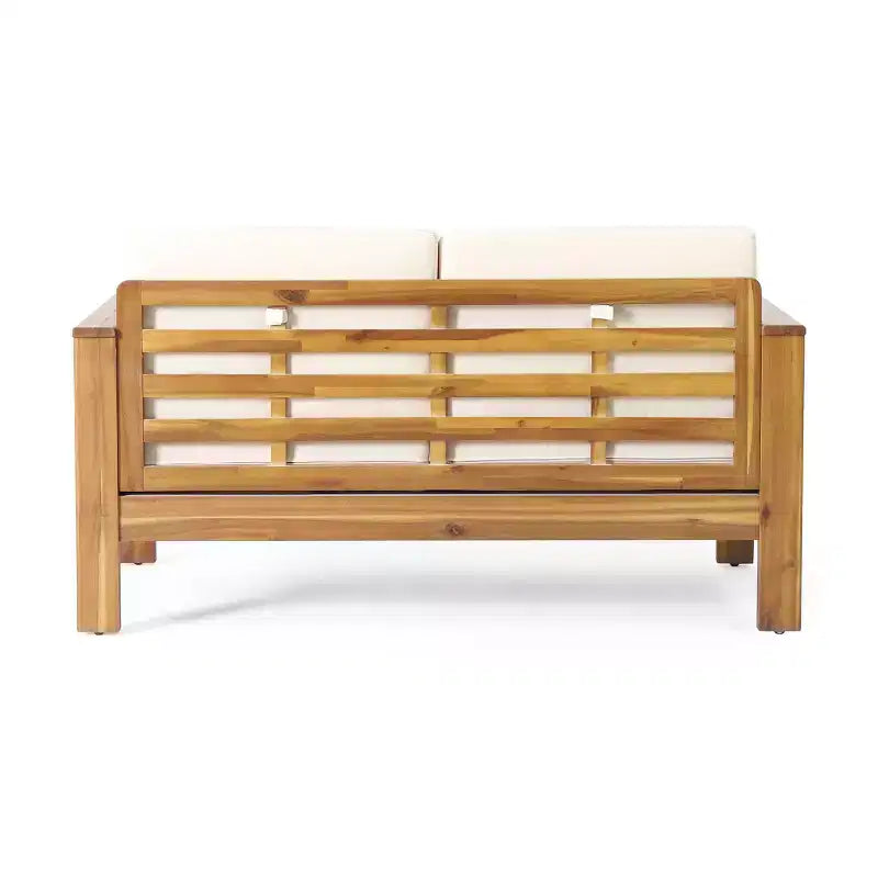 TUYOHW Poltrone/divanetti da esterno in stile Boho, Set da 1/2/3, Set di mobili da esterno in acacia di alta qualità per giardino e bordo piscina, Utilizzo in tutte le stagioni