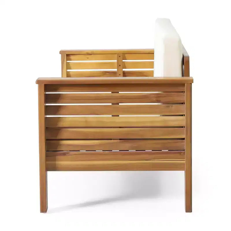 TUYOHW Poltrone/divanetti da esterno in stile Boho, Set da 1/2/3, Set di mobili da esterno in acacia di alta qualità per giardino e bordo piscina, Utilizzo in tutte le stagioni
