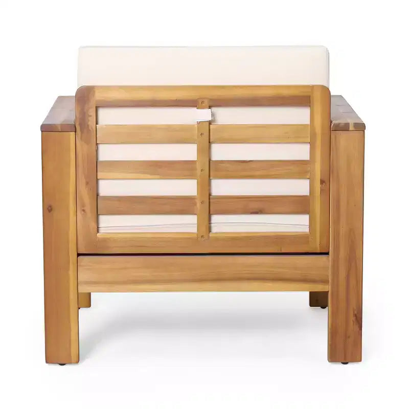 TUYOHW Poltrone/divanetti da esterno in stile Boho, Set da 1/2/3, Set di mobili da esterno in acacia di alta qualità per giardino e bordo piscina, Utilizzo in tutte le stagioni