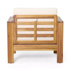TUYOHW Poltrone/divanetti da esterno in stile Boho, Set da 1/2/3, Set di mobili da esterno in acacia di alta qualità per giardino e bordo piscina, Utilizzo in tutte le stagioni