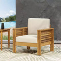 TUYOHW Boho Style Patio Accent Chairs/Loveseats,Set of 1/2/3,Premium Acacia Outdoor Furniture Set for Backyard & Poolside,All-Weather Use