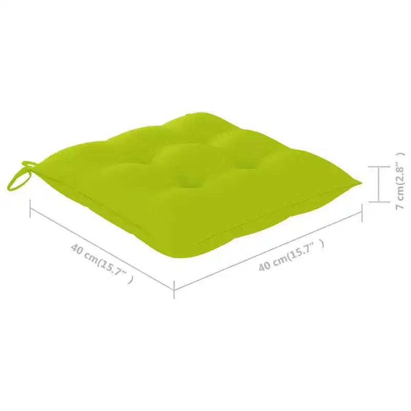 vidaXL 6 sedie da pranzo in teak con cuscini verde brillante, impilabili per un'efficiente conservazione salvaspazio, resistenti alle intemperie