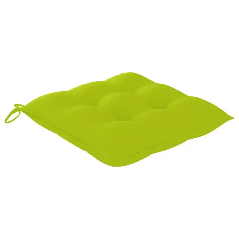vidaXL 6 sedie da pranzo in teak con cuscini verde brillante, impilabili per un'efficiente conservazione salvaspazio, resistenti alle intemperie