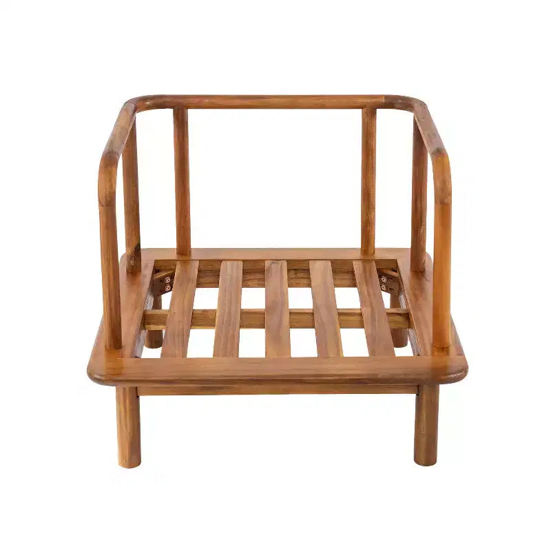 Christopher Knight Home Wyren Farmhouse Patio Acacia Wood Club Chair with Cushion
