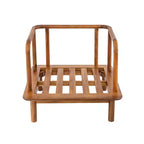 Christopher Knight Home Wyren Farmhouse Patio Acacia Wood Club Chair with Cushion