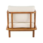 Christopher Knight Home Wyren Farmhouse Patio Acacia Wood Club Chair with Cushion