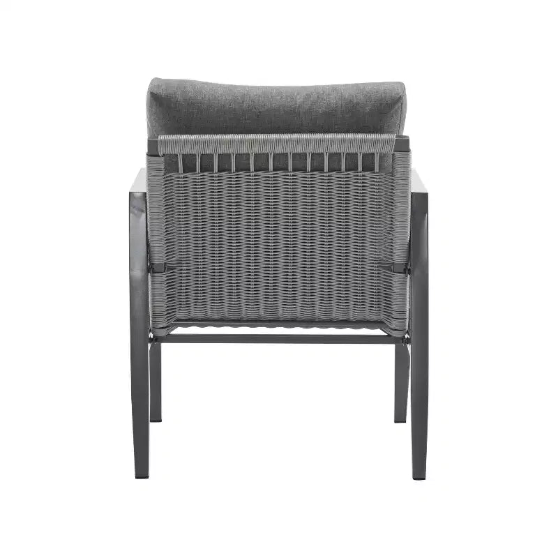 TUYOHW Aluminum Patio Accent Chairs,Set of 1/2,Upholstered Dining Chair for Outdoor Use,Modern Lounge Chair for Garden & Backyard