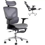Sedia da ufficio ergonomica Acekool in rete con poggiapiedi, braccioli 4D e supporto lombare regolabile per casa o sala giochi