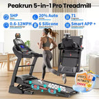 Tapis Roulant Pieghevole da 5 HP con Inclinazione Automatica del 20% per la Casa con Capacità di 180 kg, Tapis Roulant per Camminata e Corsa con Controllo tramite APP Intelligente, 71 Programmi, Tapis Roulant da 19 km/h