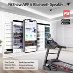 Tapis roulant da 180 kg di capacità, tapis roulant pieghevole con inclinazione del 20%, tapis roulant elettrico con controllo tramite APP, 0,6-12 MPH, 64+3+3+1 programmi, assorbimento degli urti