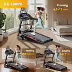 Tapis roulant per casa, tapis roulant da 5.1HP con inclinazione del 20%, tapis roulant con capacità di peso di 180 kg, tapis roulant da 19 km/h con 64 programmi preimpostati, casa, ufficio e palestra