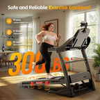 Tapis roulant per casa, tapis roulant da 5.1HP con inclinazione del 20%, tapis roulant con capacità di peso di 180 kg, tapis roulant da 19 km/h con 64 programmi preimpostati, casa, ufficio e palestra