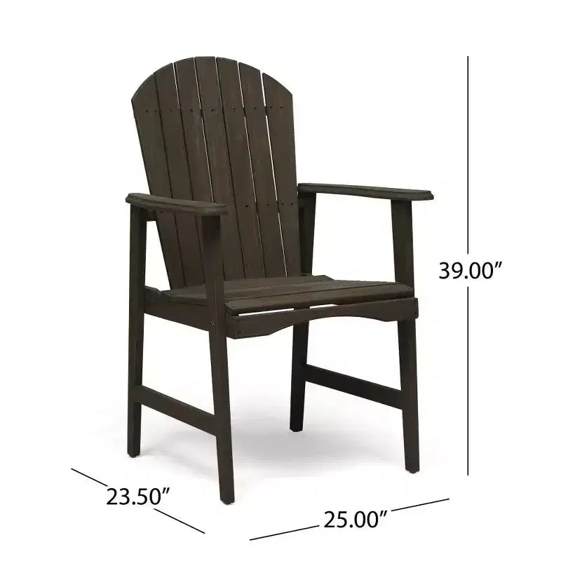 TUYOHW Acacia Wood Adirondack Dining Chairs Set of 2,Outdoor Weather Resistant Patio Chairs,300lb Capacity