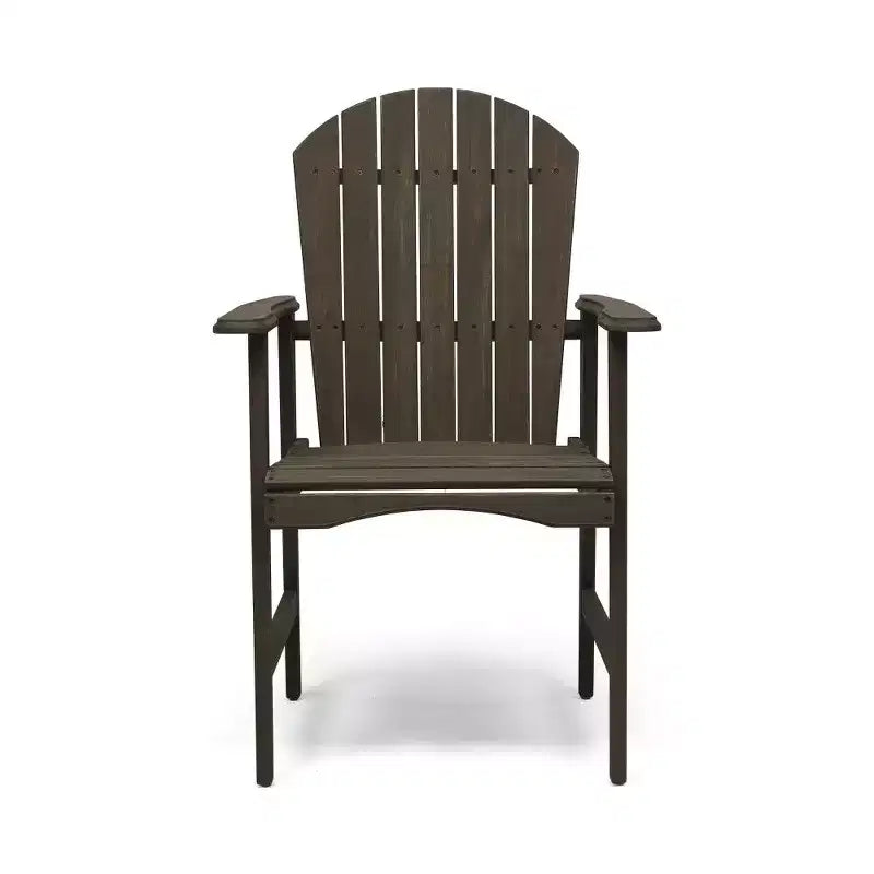 TUYOHW Acacia Wood Adirondack Dining Chairs Set of 2,Outdoor Weather Resistant Patio Chairs,300lb Capacity