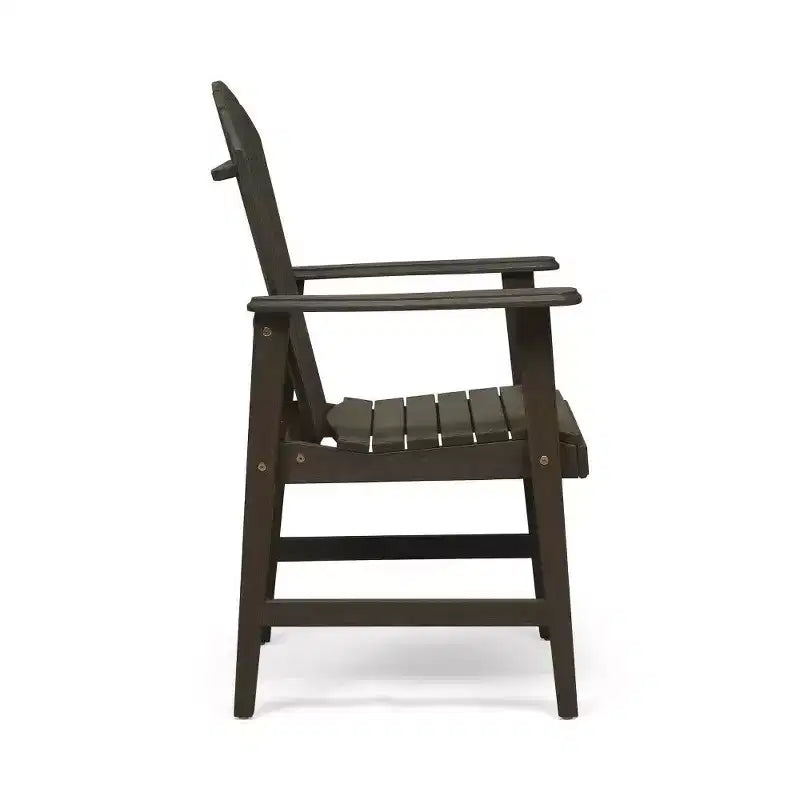 TUYOHW Acacia Wood Adirondack Dining Chairs Set of 2,Outdoor Weather Resistant Patio Chairs,300lb Capacity