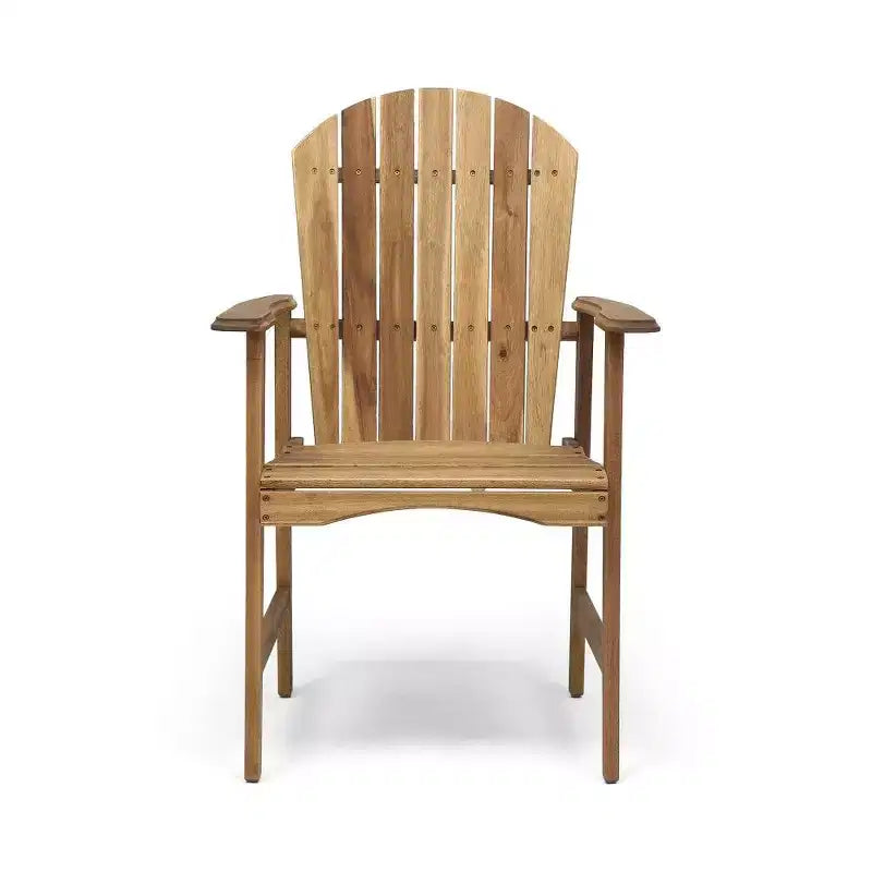 TUYOHW Acacia Wood Adirondack Dining Chairs Set of 2,Outdoor Weather Resistant Patio Chairs,300lb Capacity
