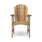 TUYOHW Acacia Wood Adirondack Dining Chairs Set of 2,Outdoor Weather Resistant Patio Chairs,300lb Capacity