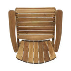 TUYOHW Acacia Wood Adirondack Dining Chairs Set of 2,Outdoor Weather Resistant Patio Chairs,300lb Capacity