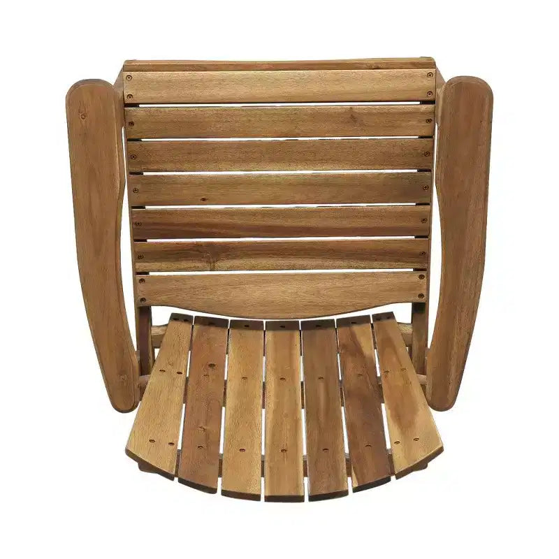 TUYOHW Acacia Wood Adirondack Dining Chairs Set of 2,Outdoor Weather Resistant Patio Chairs,300lb Capacity