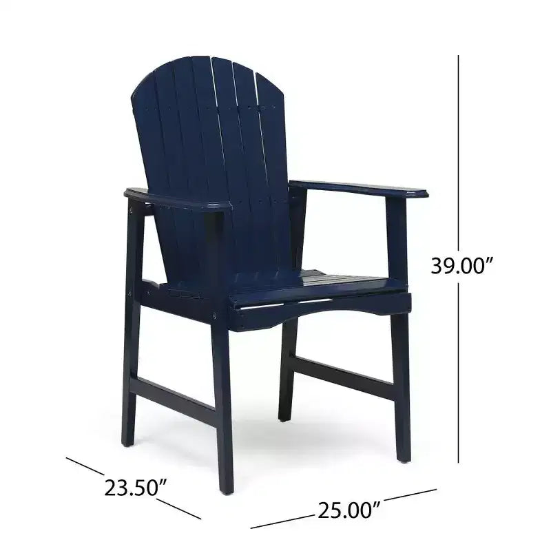 TUYOHW Acacia Wood Adirondack Dining Chairs Set of 2,Outdoor Weather Resistant Patio Chairs,300lb Capacity