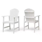 TUYOHW Acacia Wood Adirondack Dining Chairs Set of 2,Outdoor Weather Resistant Patio Chairs,300lb Capacity