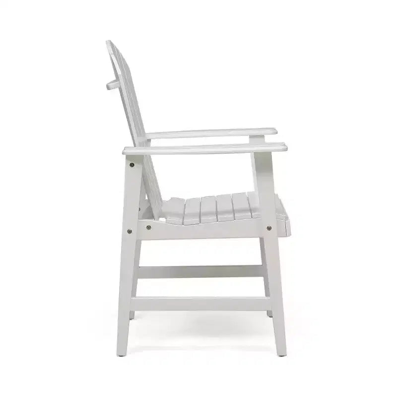 TUYOHW Acacia Wood Adirondack Dining Chairs Set of 2,Outdoor Weather Resistant Patio Chairs,300lb Capacity