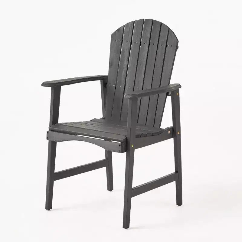 TUYOHW Acacia Wood Adirondack Dining Chairs Set of 2,Outdoor Weather Resistant Patio Chairs,300lb Capacity