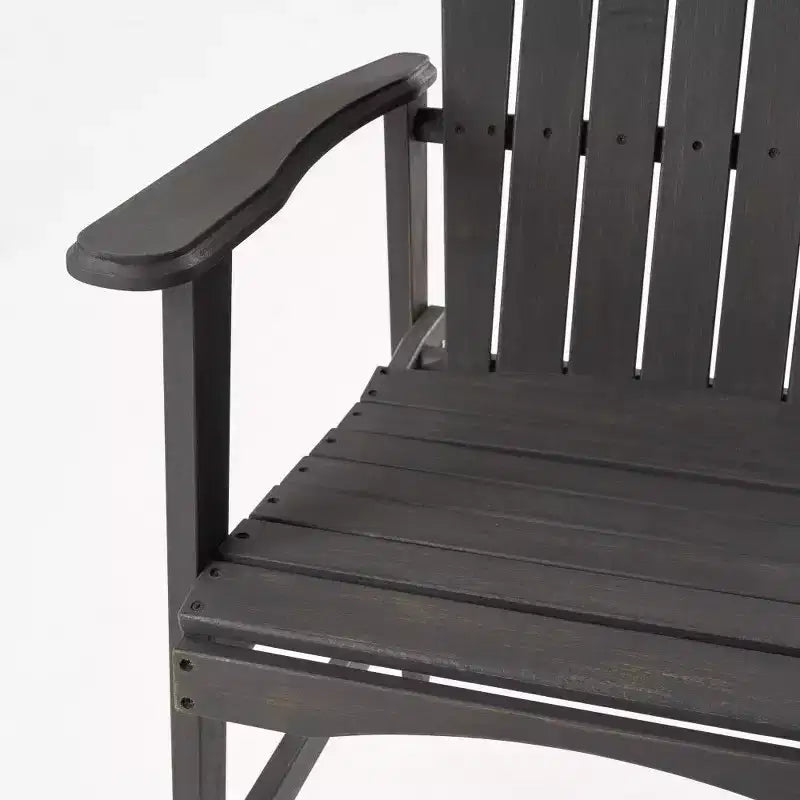 TUYOHW Acacia Wood Adirondack Dining Chairs Set of 2,Outdoor Weather Resistant Patio Chairs,300lb Capacity