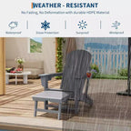 COZONY Sedia a Dondolo Adirondack da Esterno, Design Pieghevole con Portabicchieri, HDPE per Tutte le Condizioni Atmosferiche