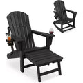 COZONY Adirondack Outdoor Rocking Chair, Folding Design with Cup Holders, HDPE All-Weather