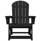 vidaXL Adirondack Rocking Chairs 2 pcs Black HDPE - Black Without Table