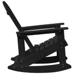 vidaXL Adirondack Rocking Chairs 2 pcs Black HDPE - Black Without Table