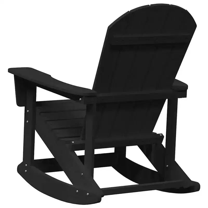 vidaXL Adirondack Rocking Chairs 2 pcs Black HDPE - Black Without Table