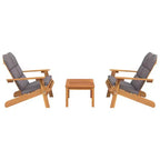 vidaXL Salotto da giardino marrone in legno massello di acacia Standard Pieghevole