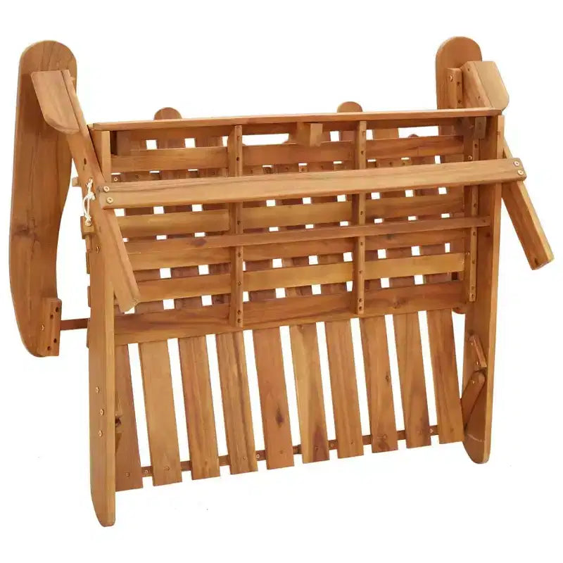 vidaXL Salotto da giardino marrone in legno massello di acacia Standard Pieghevole
