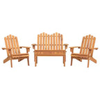 vidaXL Salotto da giardino marrone in legno massello di acacia Standard Pieghevole