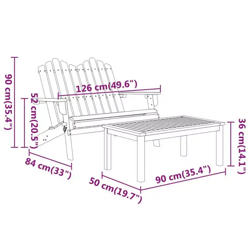 vidaXL Salotto da giardino marrone in legno massello di acacia Standard Pieghevole