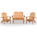 vidaXL Garden Lounge Set Brown Solid Acacia wood Standard Foldable