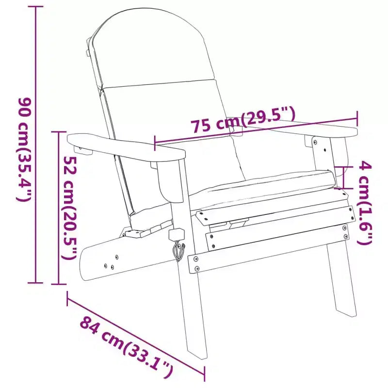 vidaXL Patio Furniture Set Folding Adirondack Chair Set Solid Wood Acacia