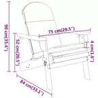 vidaXL Patio Furniture Set Folding Adirondack Chair Set Solid Wood Acacia