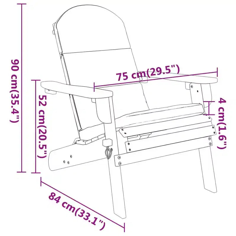 vidaXL Patio Furniture Set Folding Adirondack Chair Set Solid Wood Acacia