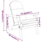 vidaXL Patio Furniture Set Folding Adirondack Chair Set Solid Wood Acacia