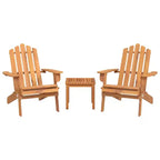 vidaXL Patio Furniture Set Folding Adirondack Chair Set Solid Wood Acacia